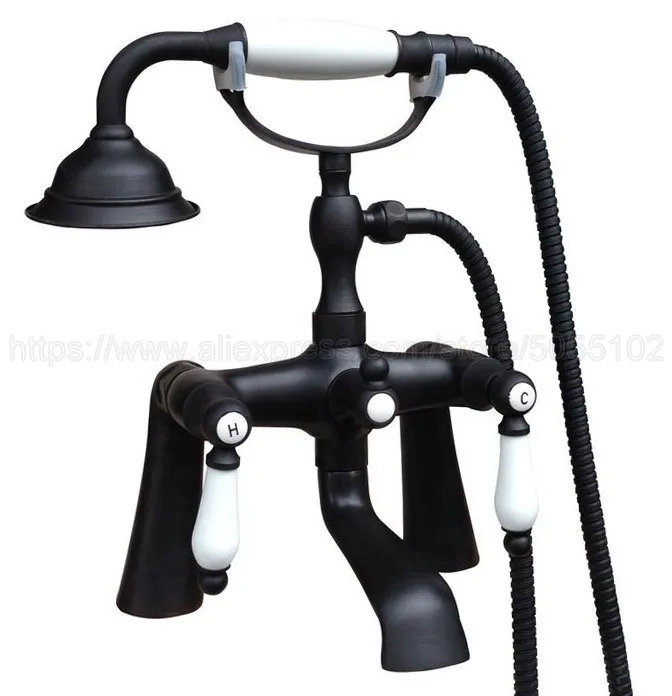 

Bathtub Faucets Oil Rubbed Bronze Bathroom Faucet Mixer Tap Wall Mounted Hand Held Shower Head Kit Shower Faucet Sets ztf504