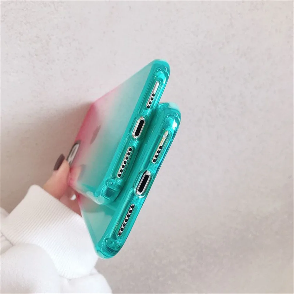 50Pcs/Lot Gradient Shockproof Phone Case For