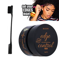 Edge Control Sideburn Hair Wax Set Shaping Lasting No White Scraps Chopped Hair Finishing Artifact with Brush