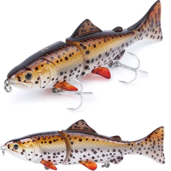 

Maximumcatch 1pc Swimbait 3-Jointed 15cm/46g Hard Bait Sinking 0-0.5m Bass Fishing Lure with 2# VMC Treble Hook Hard Lure