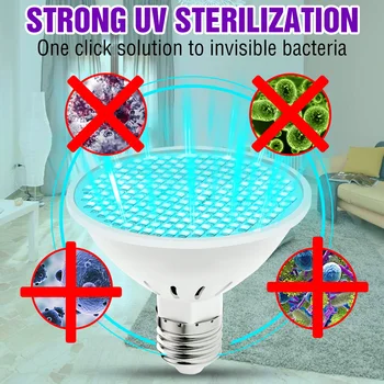 

Germicidal UV E27 UVC Disinfection Lamp LED LED Corn Bulb E27 25W 35W 50W LED Ultraviolet Light Sterilizer Lamp 220V Amuchina