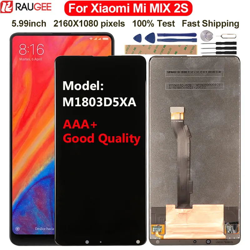 ЖК дисплей для Xiaomi Mi MIX 2S сменный сенсорный экран M1803D5XA с дигитайзером в сборе
