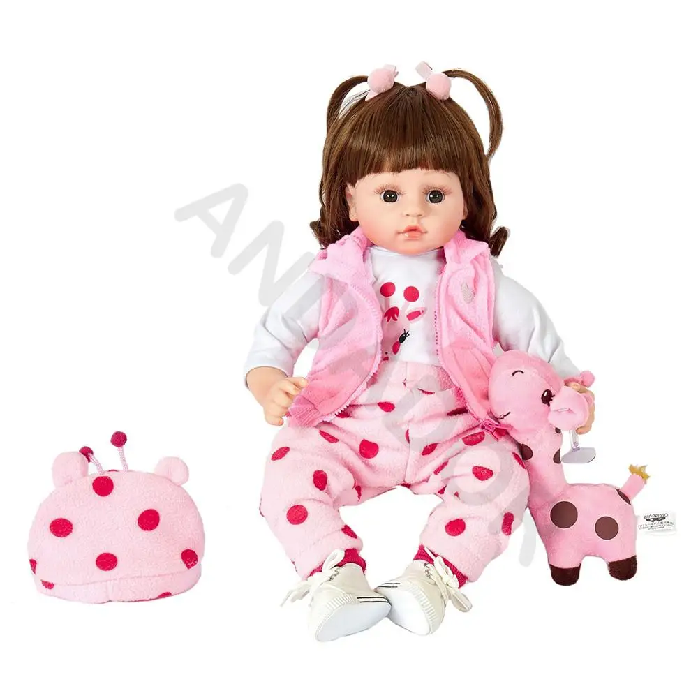  Reborn Doll 50cm Silicone Reborn Baby Doll Adorable Lifelike Toddler Girl Menina De Surprice Doll W