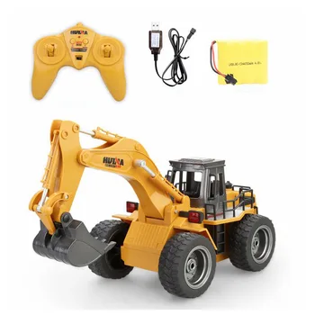 

Huina 1530 6CH 1/18 RC Metal Excavator Remote Control Excavator Toy With Charging Battery Adults RC Car Toys Kids Christmas Gift