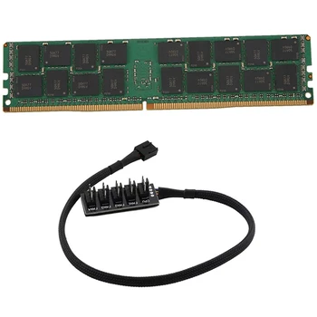 

1pcs 1 Female to 5 Male 4Pin Socket Fan Hub & 1pcs 16GB DDR4 Memory Ram PC4 2133P 213Hz 1.2V ECC REG DIMM