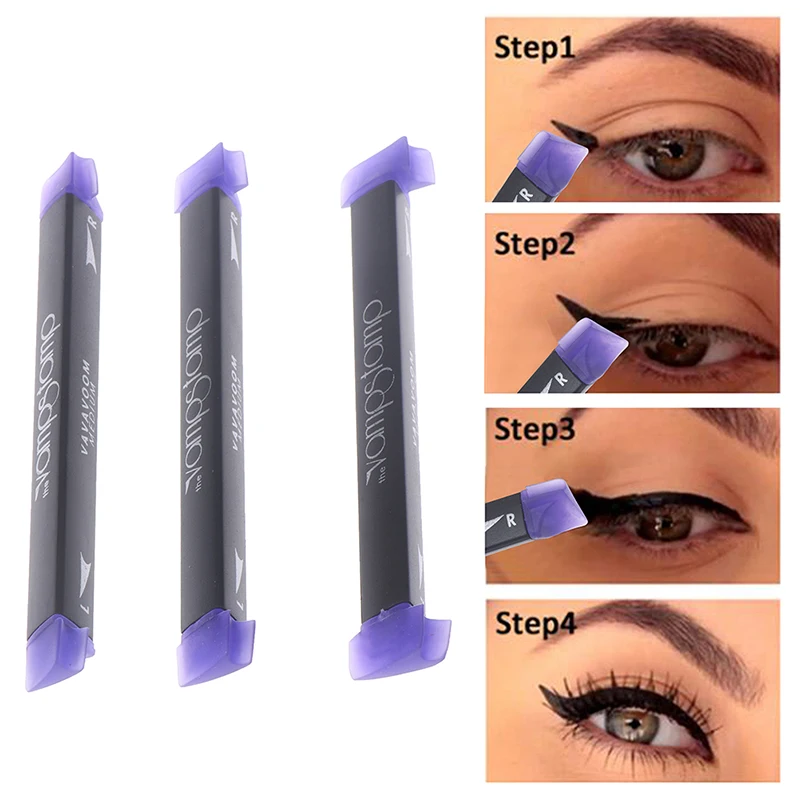 Makeup Brush Set Makeup Brush Makeup Tool Set Makeup Tool 3 Size Stamps Eyeliner Tool Beauty Makeup Brush New Wing Style Kitten Large Easy To Cat Eye Women Cosmetic
