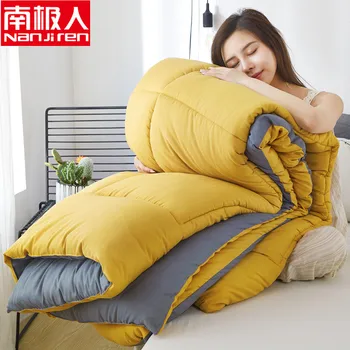 

New Style Thick/warm Quilt Winter Duvet Bread Shape Comforter Luxury Printing 100% Feather Fabric Comforter New Bed Set Blanket