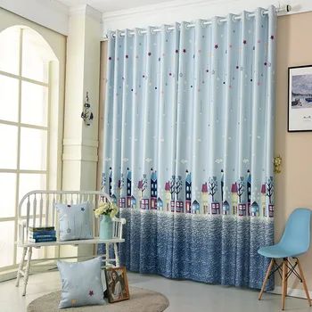 

The Finished Product of Mediterranean Castle Curtains Thicken The Cloth Curtains for Living Room and Bedroom