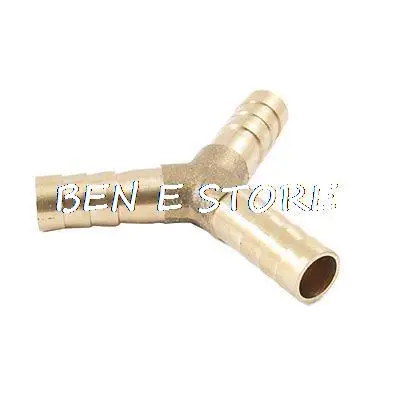

Brass Air Gas Fuel Y Hose Fitting Barb Connector Adapter