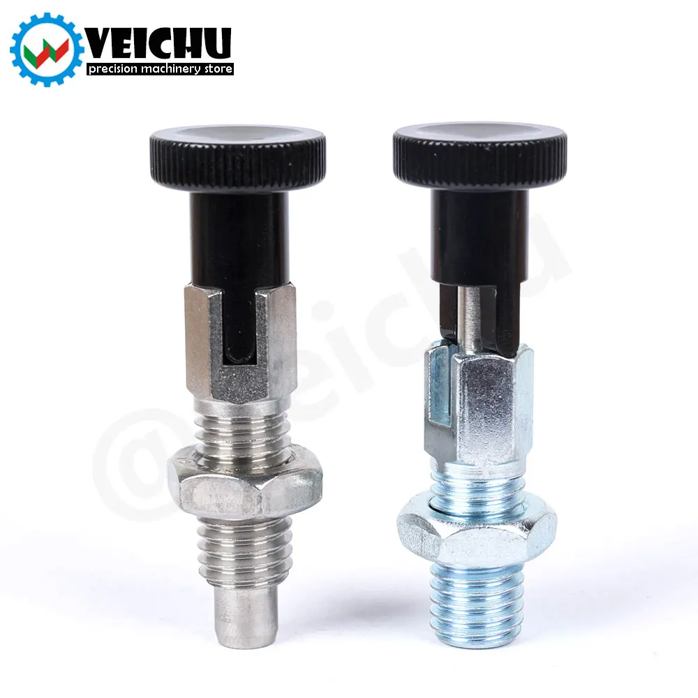 VCN217 Rest Position Index Plunger Locating Lock Pin Locking Nut Index Bolt For Attaching And Datching Workpieces cylindrical locating dowel pin stainless steel ball lock pins wooden dowel pins stainless steel knurled plungers
