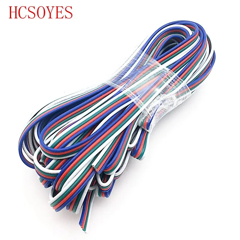 4-контактный Удлинительный кабель RGB для ws2801/5050/3528/lpd8806/apa102 smd Светодиодная лента