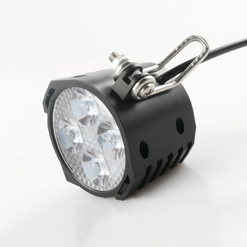

Electric Bicycle LED Headlight Light Waterproof EBike Front Flashlight W/ Horn Bracket Multi-angle Adjustment Bicycle Light