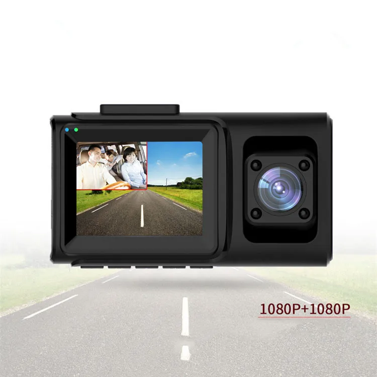 HD 1080P камера ночного видения DVR видеорегистратор Wi-Fi gps Запись вождения трек двойной трек передний видеорегистратор с камерой на задней панели Электроника