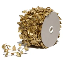 50 метров винтажный Мягкий золотой серебряный лист кружевная отделка горячая лента для продажи прессованная швейная одежда аксессуары аппликация ремесла Отделка