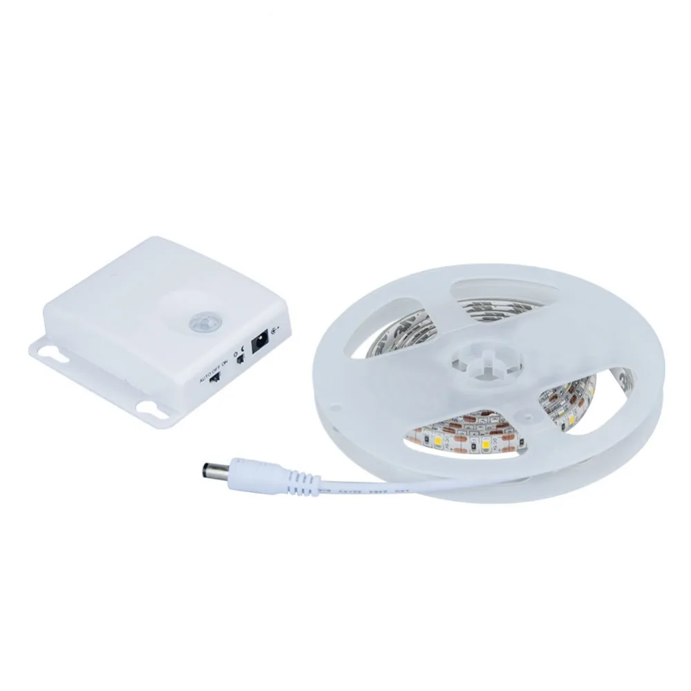 1m 1.5m 2m 3m Motion Sensor LED Strip Light Waterproof Battery PIR 2835SMD Infrared Bed Stair Kitchen Closet Body Sensors LEDs | Лампы и