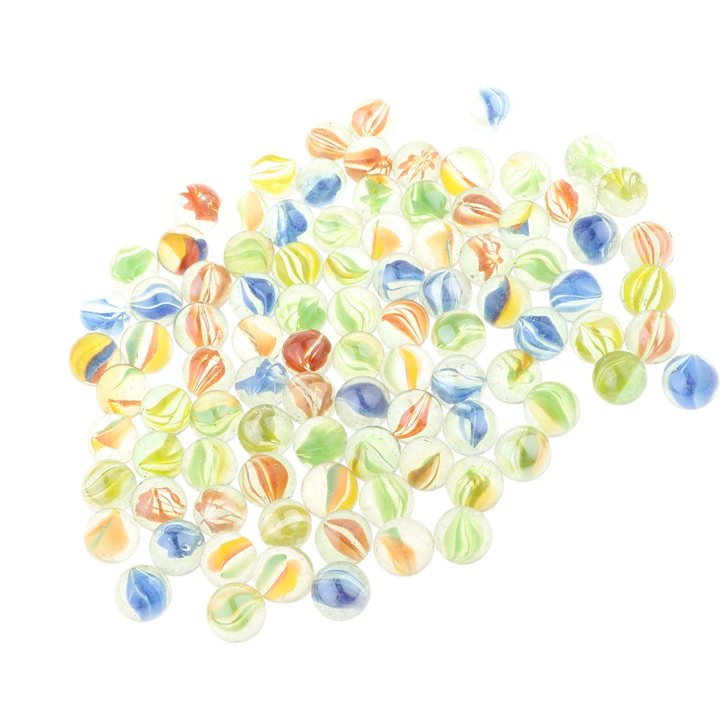 12mm Glass Marbles, Pack of 100, Kids Marble Ball Run Game Toy, Chinese Checkers Marble Solitaire Beads Home Collections