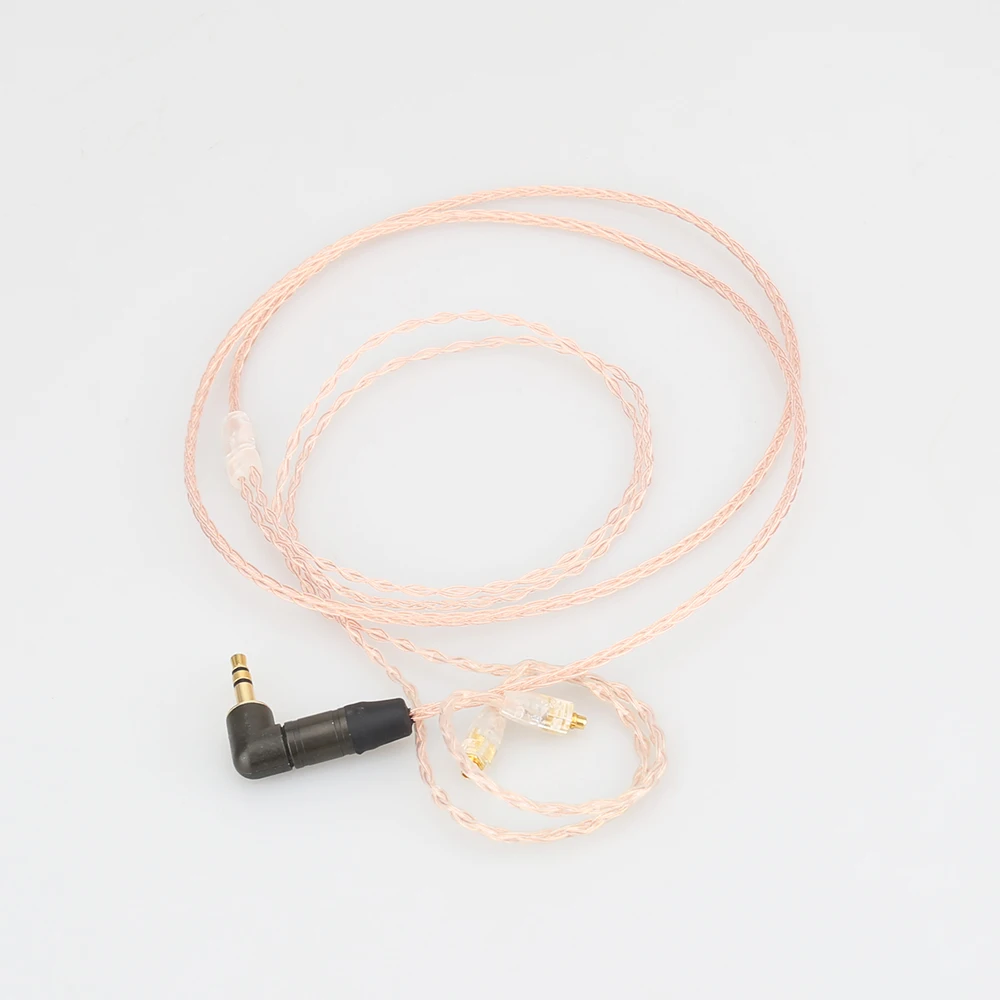 Free shipping HI End OCC Copper Headphone Upgrade Cable For SE535 SE425 SE315 1 2M With Right Angle 3 5MM Plug