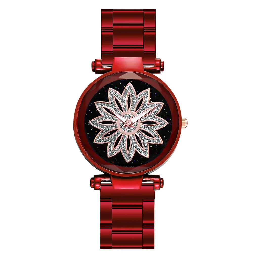 

Vansvar Women's Quartz Magnet Buckle Stainless Steel Sky Luminous Watch Stainless Steel Strap Starry Ladies Watch Quality