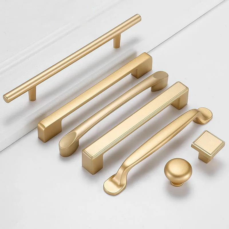 Matt Gold Door Knobs And Handles For Furniture And Drawers
