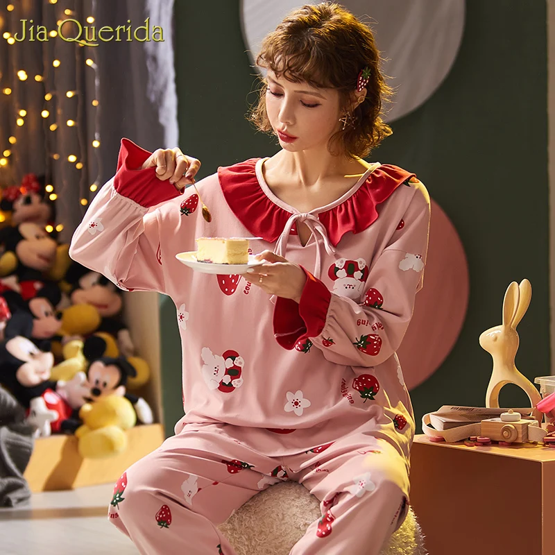 2020 New Spring Fashion Long Sleeve Long Pants Sleepwear Pajamas Set Flower Printing Plus Size Casual Style Pajamas for Women 2020 New Spring Fashion Long Sleeve Long Pants Sleepwear Pajamas Set Flower Printing Plus Size Casual Style Pajamas for Women