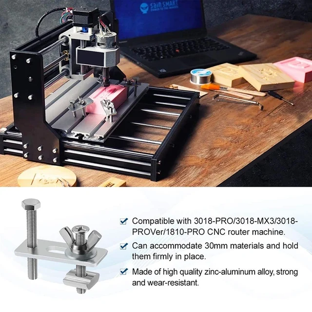 4 Pack T-Track Bilincs, Mini T Pálya Tartsa Le A Bilincseket, Amelyek Kompatibilisek 3018-Pro, 3018-Prover, 1810-Pro Cnc Útválasztó Géppel - Image 6
