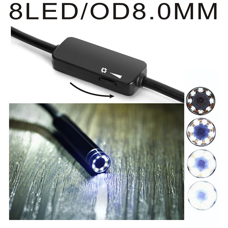 8 мм wifi эндоскоп HD камера для Android iPhone бороскоп 3,5 5 10 м 1200P wifi эндоскоп инспекционная труба Водонепроницаемая камера 8 светодиодный