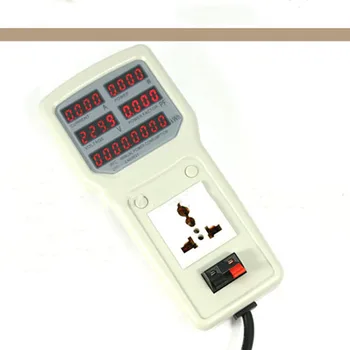 

Handheld power socket meter power analyzer LED metering socket measurable current voltage power factor 0.001A-10A 100-240V