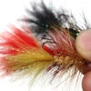 ICERIO 6PCS Brass Bead Head Wooly Bugger Streamers Fishing Fly Lures Olive Red Black Saltwater Fly Tying Hook Trout Flies Bait ► Photo 3/6