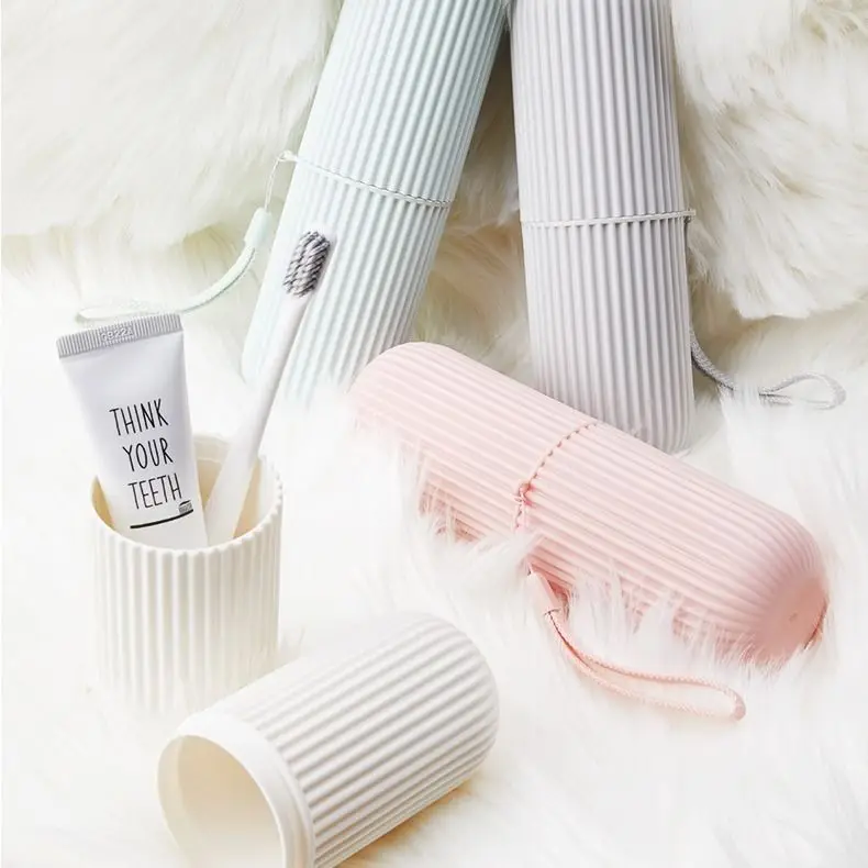 Toothbrush Home Creative Cup Travel Portable Toothbrush Bucket Simple Modern Mouthwash Cup Cover with Covered Toothbrush Box