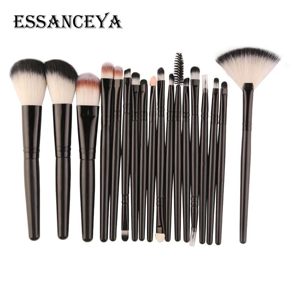 ESSANCEYA Pro 6-18Pcs Cosmetic Makeup Brushes Foundation Eye shadow Eyeliner Fan Make-Up Multipurpose Eye Brushes Cosmetic Tool