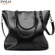 VICUNA POLO, винтажная модная восковая масляная кожаная сумка для женщин, роскошная Офисная женская кожаная сумка через плечо, сумка-тоут, большой размер