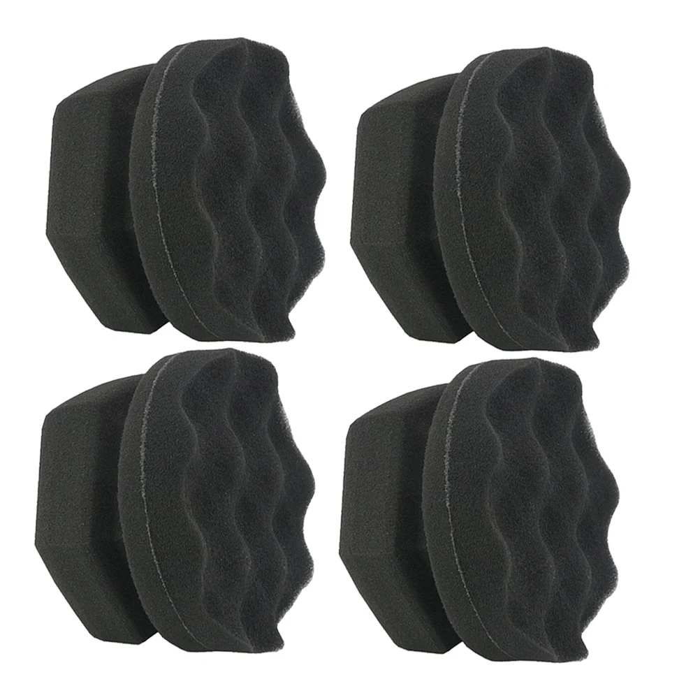 4pcs small size 2 шт. волнистый узор высокая посадка Удобная полировка воском губка автошины воск спонж для умывания ручной инструмент автостайлинг A30 - Цвет: 4pcs small size