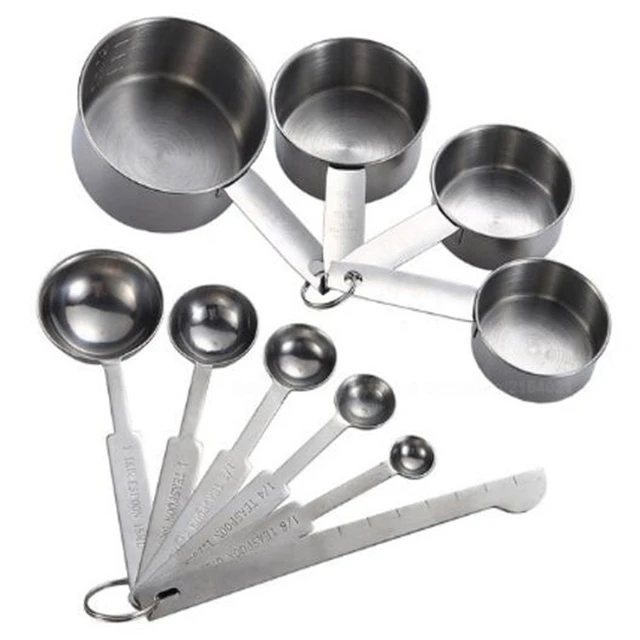 10PCS Stainless Steel Measuring Cups and Spoons Set