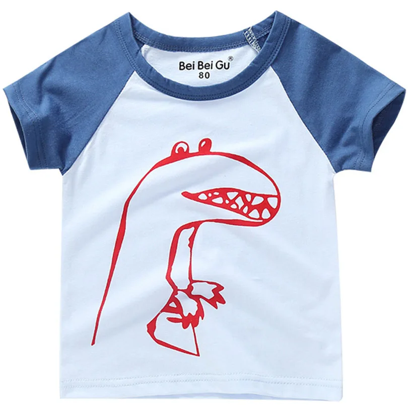 M Boys T-shirt Kids Basic T Shirts Tractor Print Top Tees Children Cotton Clothing Baby Boy Design Shirts Kids Clothes - Цвет: M