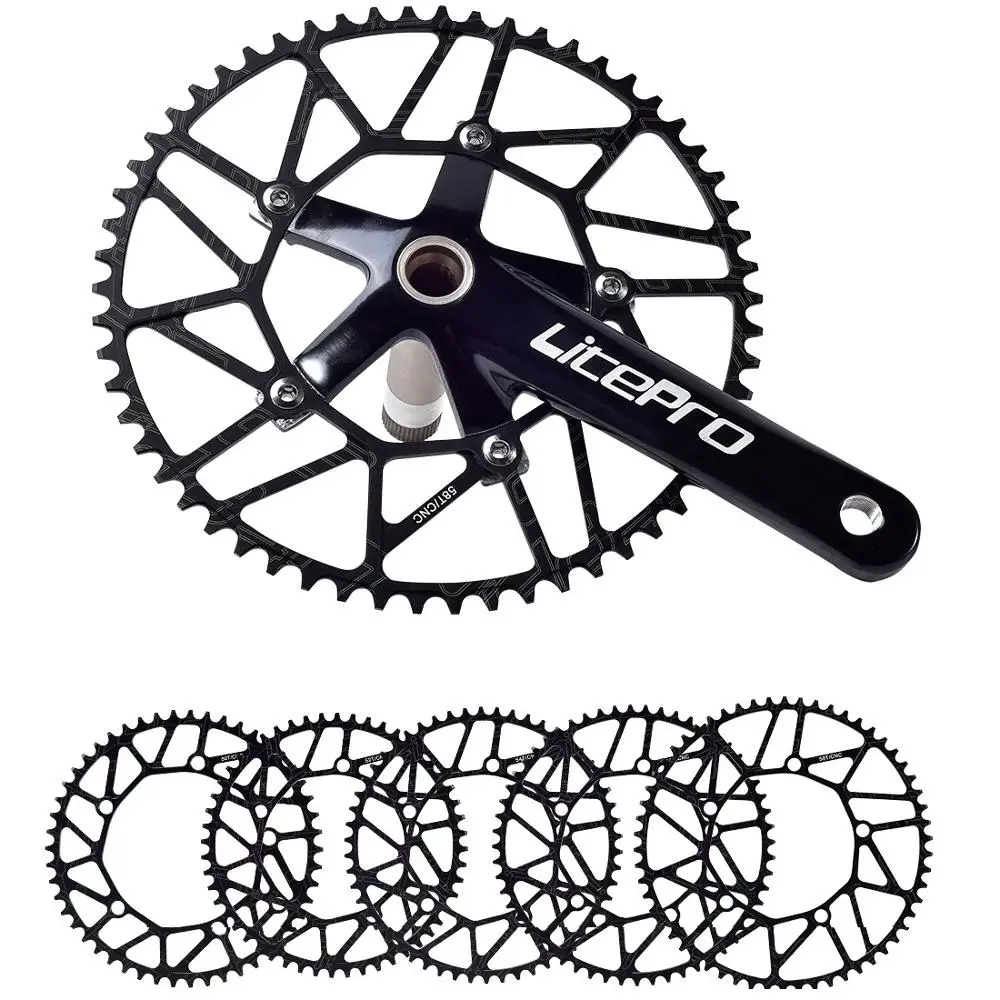 BMX велосипед велосипедная Звездочка 130BCD 50/52/54/56/58T узкая широкая цепь из колец цепь полые Звездочка один Скорость велосипед круг шатунная пластина