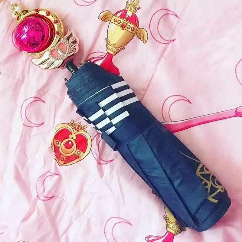 

Limited New Anime sailor moon 3 crystal collection Cutie Moon Rod wand stick Folding Protable umbrella costume Cosplay Gifts