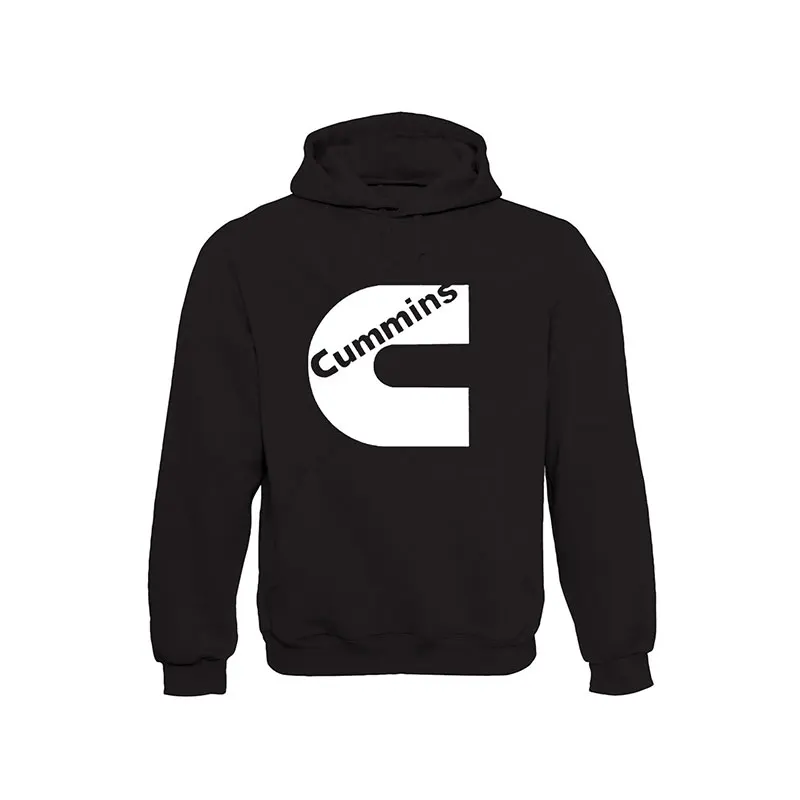 

CUMMINS Letter Print Mens Hoodies 2018 Autumn Winter Crooked U Sweatshirt Male Hooded Moleton 8 Colors Hoodies Wholesale