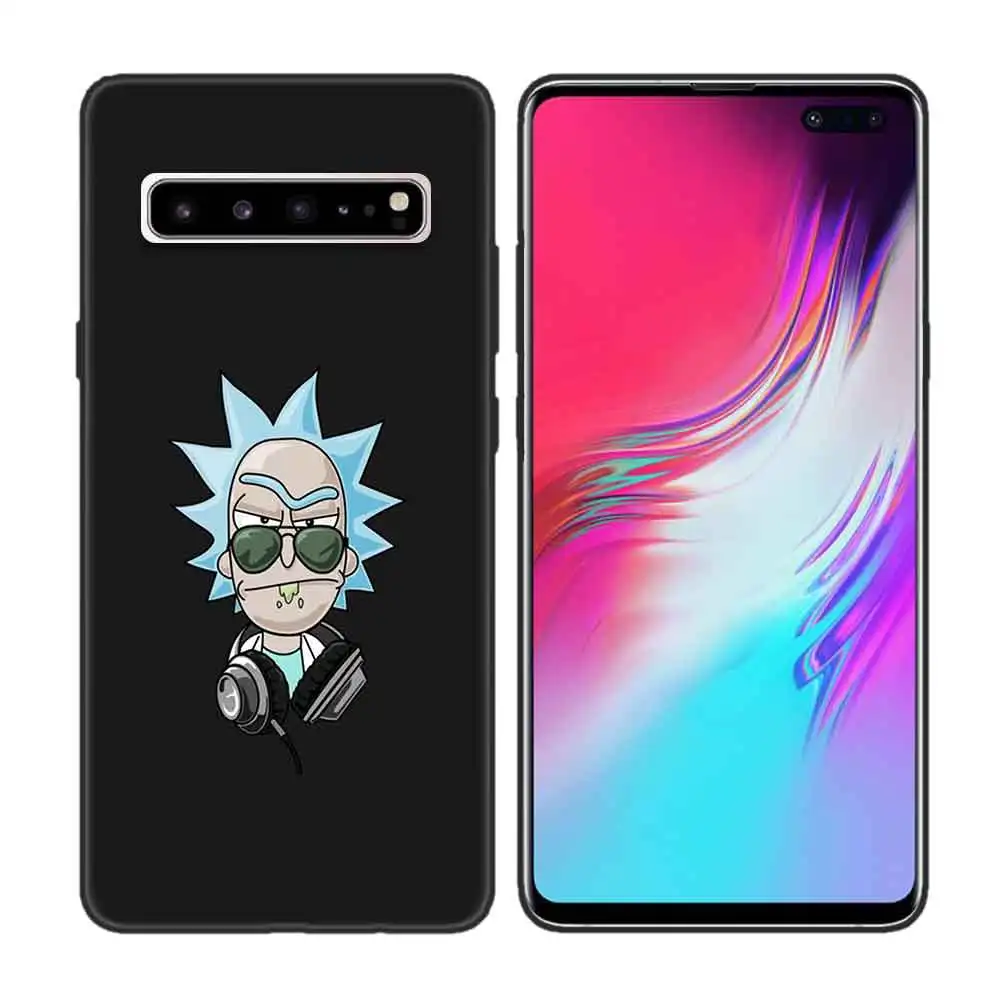 Черный мягкий силиконовый чехол для samsung Galaxy S7 S8 S9 S10 5G S10E J4 J6 J8 M20 Note 8 9 Edge Plus Cas Rick and Morty S