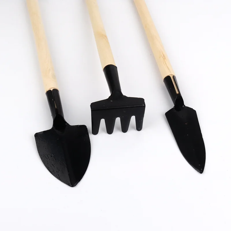1set Gardening Tools Plants MiNi Dig Soil Friable Shovel Scorpion Rakes Wooden Handle Light Easy Carry for Gaden Bonsai