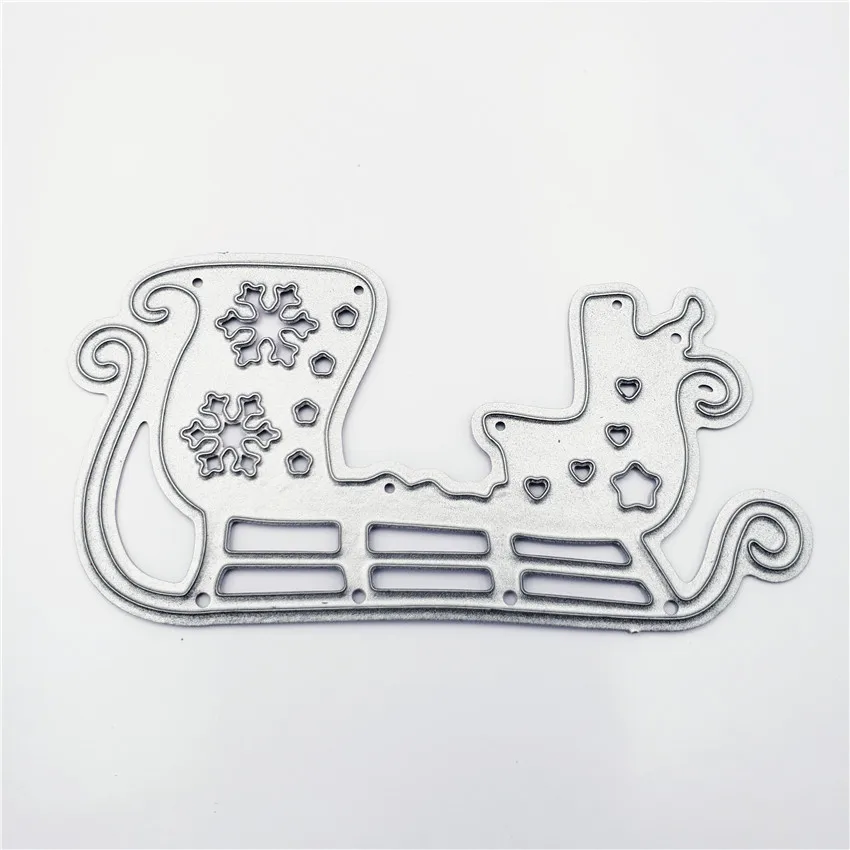 Ecool Merry Christmas серия sled металлические режущие штампы Скрапбукинг альбом DIY карты