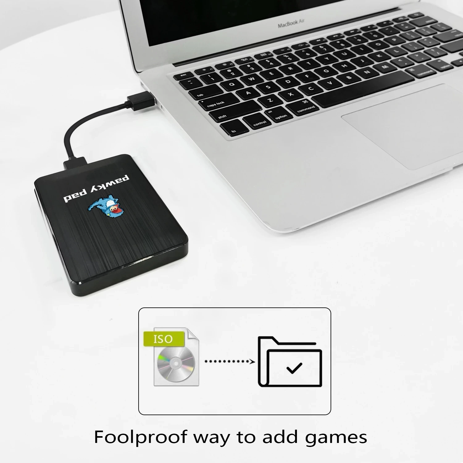 NEW 2T HDD Pawky Pad Retro Video Game 4K 3D Portable External Game 