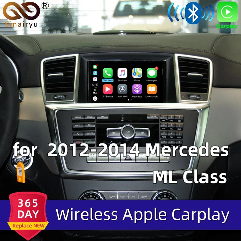 Беспроводная автомобильная игра Sinairyu для Mercedes ML class W166 2012- NTG4.5 4,7 Apple Carplay Android зеркальная Поддержка камеры заднего вида