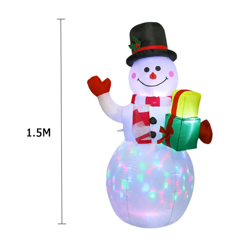 150/180cm Christmas Inflatable Snowman Doll LED Night Light Figure Garden Toys Party Christmas Decorations New Year 2021