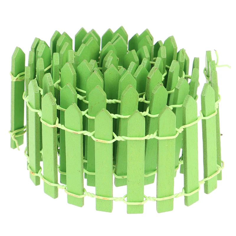 100*5cm Miniature Small Wood Fence DIY Fairy Garden Micro Dollhouse Plant Pot Decor Ornament DIY Miniature Garden 12