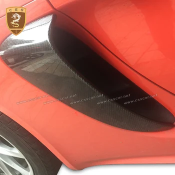 

Fit for Porsche 718 Cayman Boxster 2016-2019 Rear Fender Air Vent Trim Covers Carbon Fiber