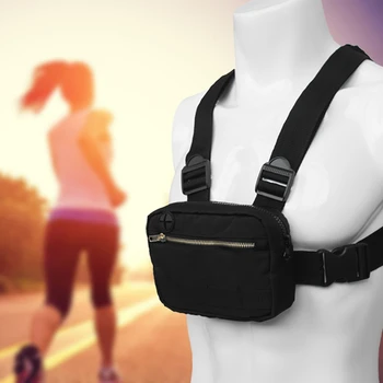 

Men Women Shoulder Bags Fashion Chest Rig Bag Hip Hop Adjustable Cross body Bags West Street wear Functional Waist Packs
