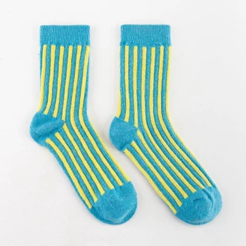 

Women's warm socks Collorista "Strip", size 36-40 (23-25 ​​cm), color yellow-blue
