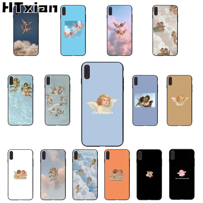 HTXian Renaissance angels Coque Shell чехол для телефона iPhone 11 pro XS MAX 8 7 6 6S Plus X 5 5S SE XR | Мобильные