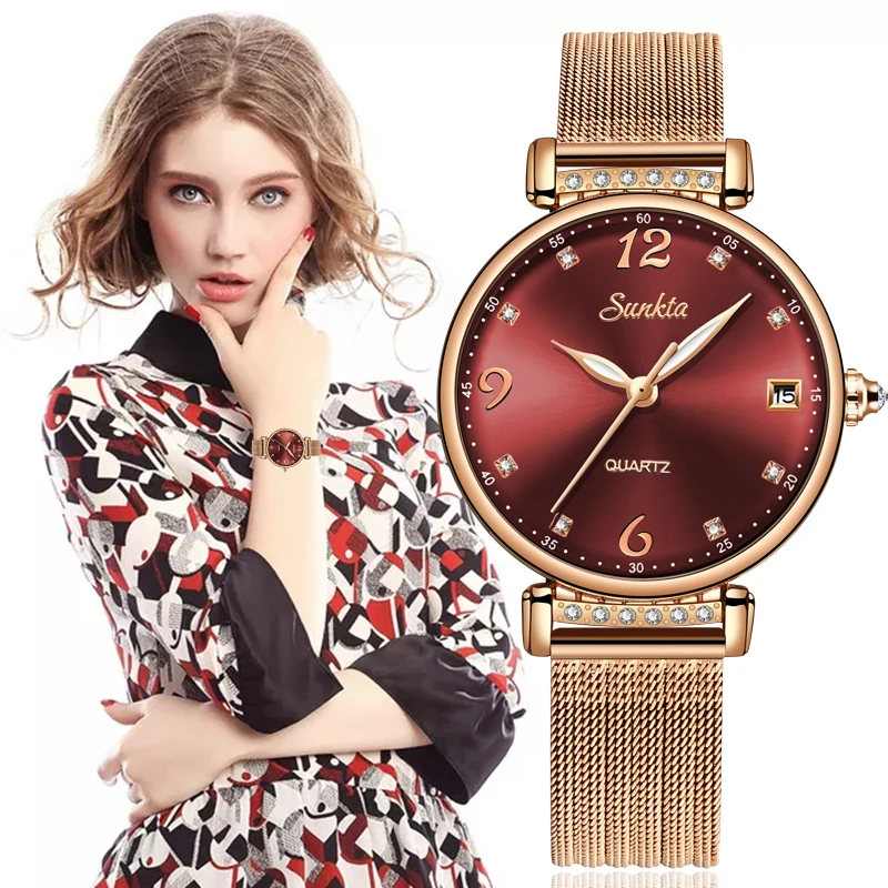 Relogio feminino SUNKTA модные женские часы Простые Романтические часы женские наручные часы женские часы reloj mujer Прямая поставка