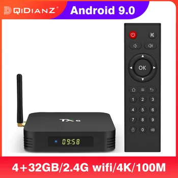 

TX6 smart tv box android 9 4G/32G Allwinner H6 Quad Core support 2.4G&5G Wireless WIFI Google Play Youtube Smart Set Top Box